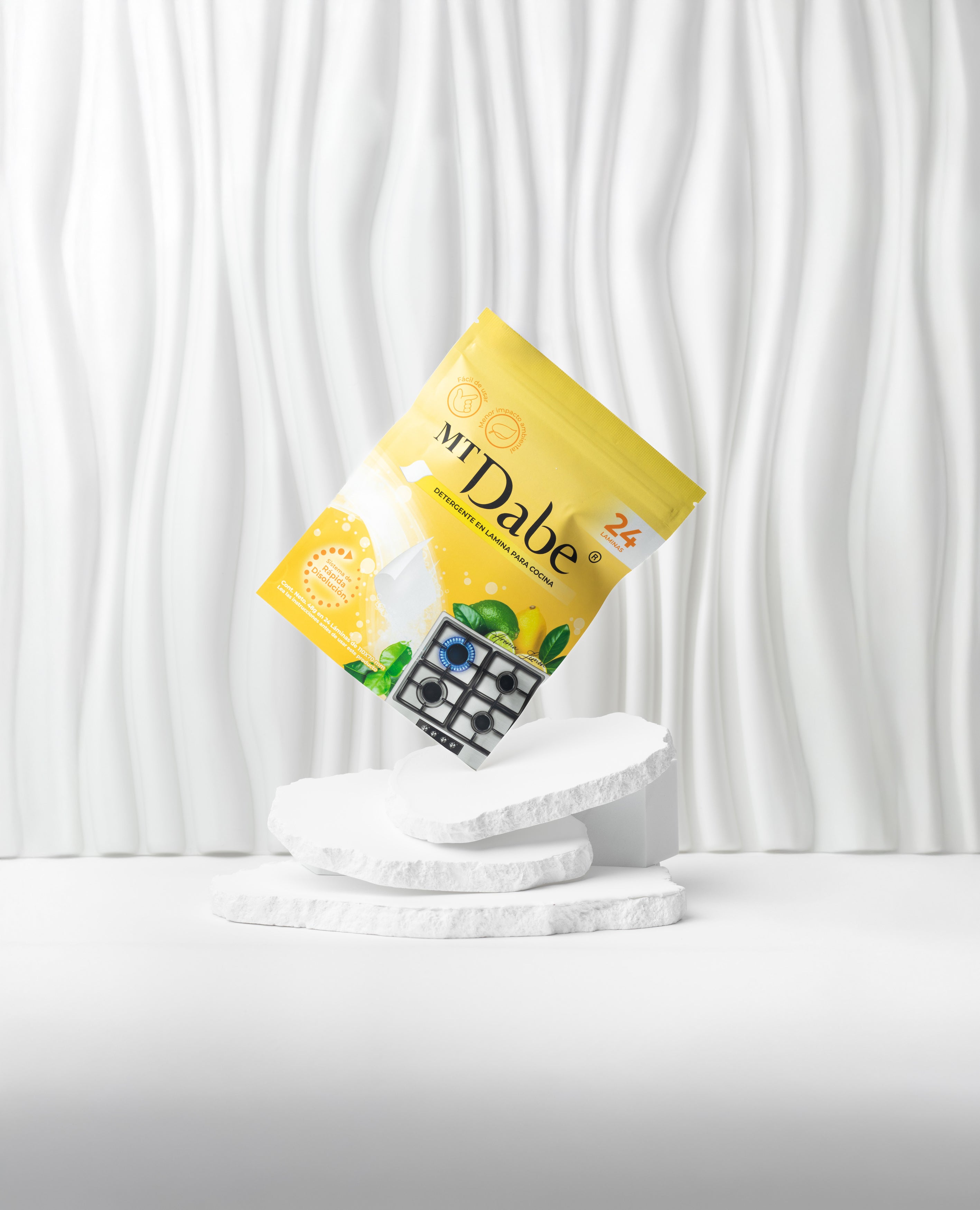 Detergente en lámina para cocina