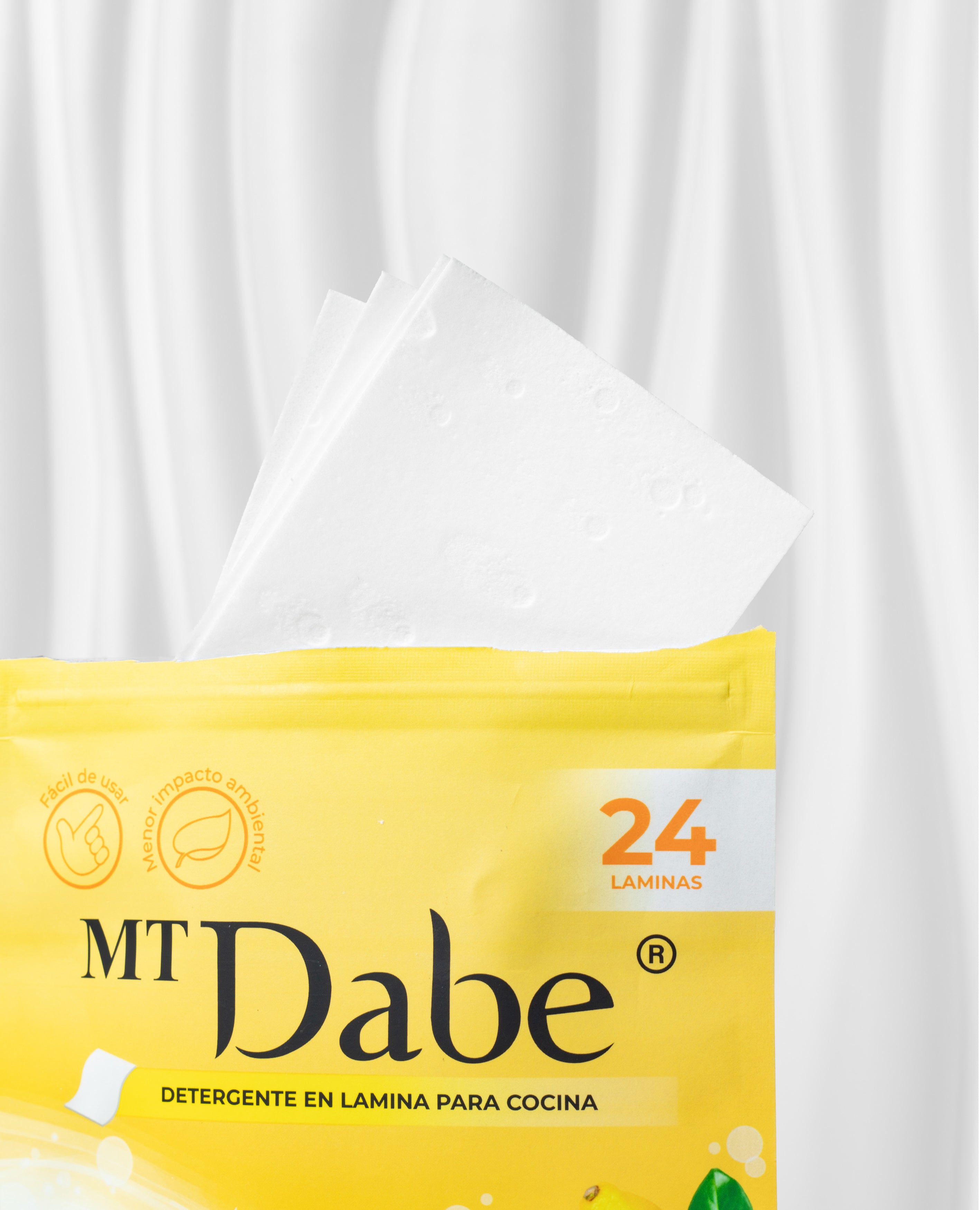 Detergente en lámina para cocina